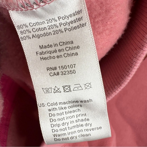 Rusty Sweatshirt Size S Pink Alana Oversized Zip-Up Hoodie Beachwear Surf - Picture 8 of 10
